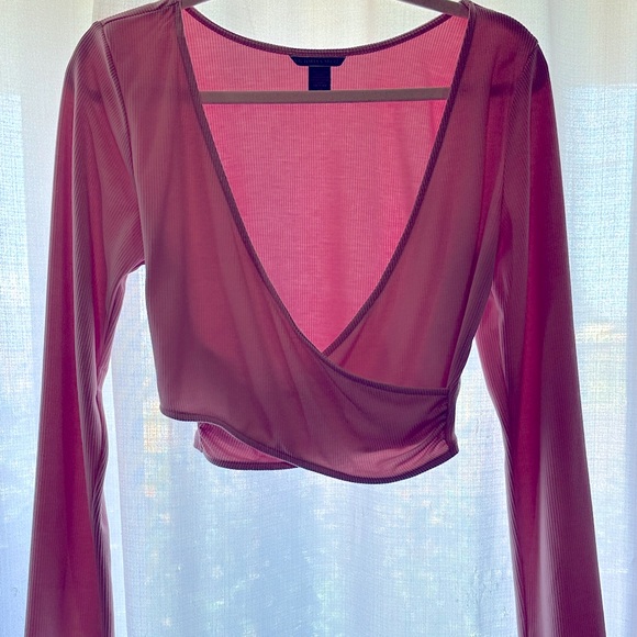 Victoria Secret long sleeve crop wrap top - Size Large - Picture 1 of 4